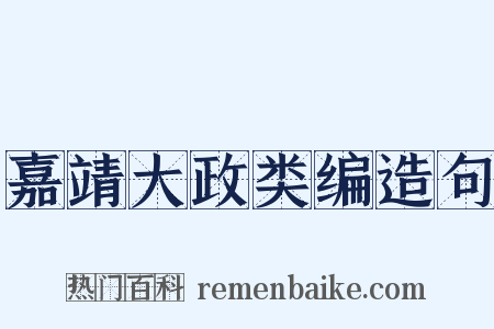 嘉靖大政类编造句是什么意思的图片
